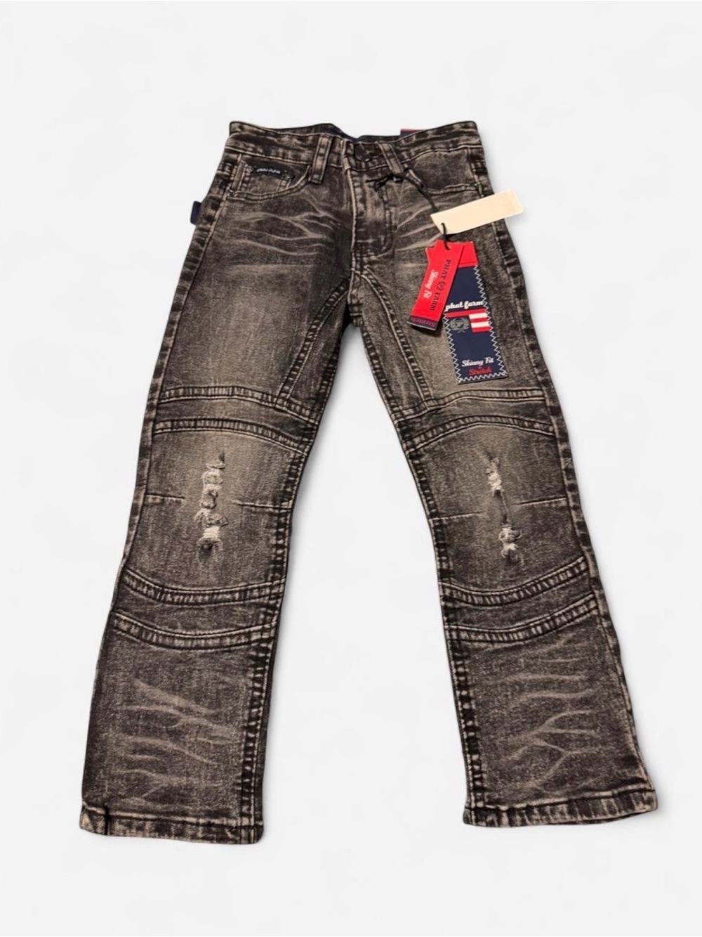 NWT Phat Farm Skinny Fit Jeans Boy Black Washed Fashion Back to School Ready jea